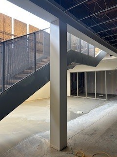 basement stair from stacks